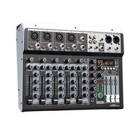Table de Mixage DJ, Mixeur d'effets DSP MX6 à 99 canaux PC d'enregistrement Alimentation fantôme 48 V Mixeurs de Son USB Console DJ Bluetooth Mixage