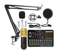 Table de mixage DJ, Multi-sound Live Sound Card K-song Net Anchor Set Bracket Equipment Red(Zwart)