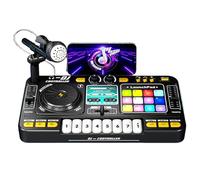 Table De Mixage DJ pour Enfant, Platine DJ Débutant blueteeth avec Microphone, Mélangeur d'apprentissage Audio Numérique, Jouet D'instrument De Musique - Jouet De Fête pour Enfant