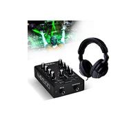 table de mixage dj sono 2 canaux 3 entrées ibiza sound mix500 + casque audio G