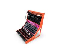 Table de mixage Eurorack de bureau pour 3x Behringer Edge, Crave, Spice ou Grind - Support pour synthétiseur, angle 10°-45°-10°, NéonOrange