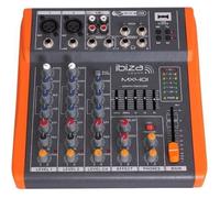 Ibiza Table de mixage musique à 4 canaux extra compacte