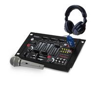 Table de mixage - Ibiza sound - 4 voies 7 entrées USB/Bluetooth - casque - micro silver