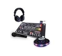 Table de mixage - Ibiza sound - casque DJ - micro noir - jeu de lumière effet UFO