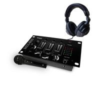 Table de mixage - Ibiza sound MIX800 - 3 voies 5 entrées - casque DJ - micro noir