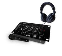 Table de mixage - Ibiza sound MIX800 - 3 voies 5 entrées - casque DJ - micro noir