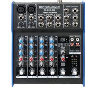 Table de Mixage Live/Studio Pronomic M-602FX avec Processeur Multieffet Numérique 24bit (2 Canaux Mono XLR/Jack, 2 Canaux Stéréo, EQ 3 Bandes, Alimentation Phantom 48V)