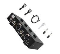 Table de Mixage Micro Amplifiée avec Réverbération et Entrées Doubles | Châssis Métal et Plastique Robuste, Câbles Inclus, Compatible Smartphones et PC Portable, Installation Plug-and-play