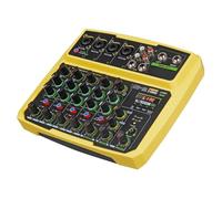 Table de mixage polyvalente avec carte son, fonctionne avec des adaptateurs USB ou AC/DC(Giallo)