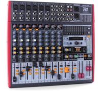 Power Dynamics Table de Mixage PDM-S1203, 12 Canaux, DSP/MP3 USB IN/OUT, Egaliseur Stéréo 9 Bandes, Idéal pour les Groupes sur Scène ou en Studio