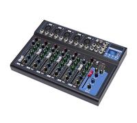 Table De Mixage Professionnelle Console Audio 7 Canaux Table De Mixage Professionnelle Table De Mixage Audio 7 Canaux Pour Réunion de Famille Karaoké Noir 33 * 23 * 3.7CM
