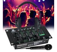 Table de mixage Pronomic DX-26 MKII - à 3 canaux - fonction talkover, Casque et microphone - Sonorisation MIX DJ Pack Découverte