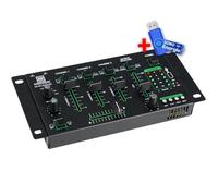 Table de mixage Pronomic DX-50 USB MKII 4 canaux avec Bluetooth Fonction talkover master out L/R (RCA) +clé USB 32 Gigas