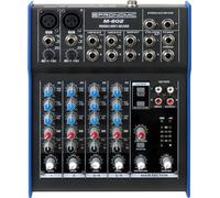 Pronomic Table de mixage M-602 – Live/Studio, 2x mono XLR/Jack, 2x stéréo, EQ 3 bandes, Phantom 48V