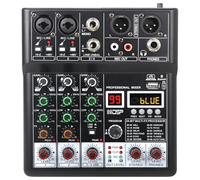 Table de Mixage Son 4 Canaux dj Professionnel Console de Mixage avec 99 DSP Effect, Tabl Mixag dj Pro Audio Mixer avec Usb Bluetooth