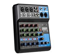 Table de Mixage Son 5 Canaux dj Professionnel Console de Mixage avec FX Reverb Delay, Tabl Mixag dj Pro Audio Mixer avec Usb Bluetooth