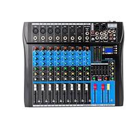 Table de mixage, table de mixage professionnelle à 8 canaux, égaliseur 5 bandes, Bluetooth, USB, enregistrement, KTV, langue campus et conférences, studio d'enregistrement