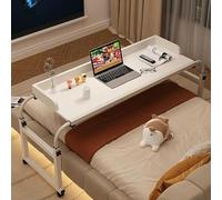 Table de Mobilité Au-Dessus du Lit, Table avec Roulettes Hauteur/Largeur Réglable Station de Travail Debout Bureau Portable Roulant Bureau Multifonctionnel Paresseux Pour Bureau à Domicile, Szpxxx, B