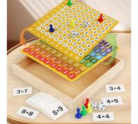Table de Multiplication 1x1 pour Les élèves de l'école Primaire,Jouets Mathématiques Montessori Apprendre A Chiffrer Jouets en Bois Multiplication pour Apprends à Compter,Nombres,Multiplication