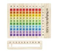 Table de multiplication en bois coloré pour enfants - Éducation mathématique - 3 options de taille avec matériaux en buis