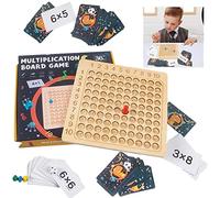 Table de Multiplication en Bois, Jeu d'exercices de Multiplication Mathématique, 1 x 1 Tableau d'apprentissage des Mathématiques, Jouets Montessori Cadeaux pour Apprendre à Chiffres