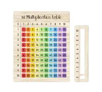 Table de multiplication en buis d ' inspiration interactive, aide à l ' apprentissage avec de chiffres en relief pour la pratique des mathématiques, planche de multiplication en bois