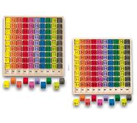Table de Multiplication et Table d'addition en Bois et Couleurs. Génial du CP au CM2