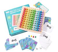 Table de Multiplication Montessori,Jouets Mathématiques Montessori,Jeux Educatif De Plateau Tableau De Multiplication en Bois,Nombres Multiplication Jouet pour Apprendre à Compter