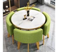 Table de négociation de réception Moderne et Ensemble de chaises pour Petite Entreprise, Salle de conférence, Salon, Salon ou Cuisine, Couleur Verte