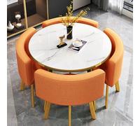 Table de négociation de réception Moderne et Ensemble de chaises pour Petite Entreprise Salle de conférence Salon Salon Meubles de Cuisine (Orange)
