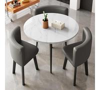 Table de négociation ronde noire moderne pour bureau, club, salle de réunion, petite taille, idéale pour appartement familial