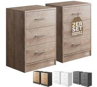 Table de nuit 3 tiroirs 54x39x28cm table de chevet chambre meuble rangement