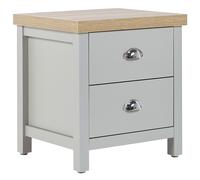 Table De Nuit À 2 Tiroirs Braun Braun Braun Clio Gris