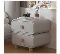 Table de nuit avec 2 tiroirs de rangement, table d'appoint for lit, table de chevet moderne avec surface en cuir, style design simple, for chambres à coucher, salles de séjour et bureaux(C,19.68in (50