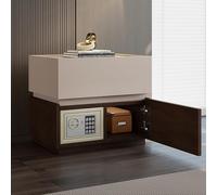 Table de Nuit avec Coffre-Fort, Nouvelle Table de Nuit Minimaliste en Bois Massif avec 2 tiroirs, Table d'appoint, Table de Chevet, for Chambre, dortoir et Salon(40cm/15.74in)