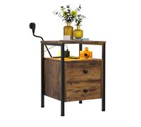 Table de nuit avec prise de courant, table de nuit avec prises USB et prises de courant, pour les petits espaces