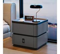 Table de nuit avec serrure à mot de passe, table de chevet en bois avec tiroirs, table d'appoint moderne pour salon ou chambre à coucher, aucune installation nécessaire