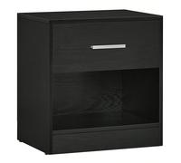 Table de Nuit, avec Tiroir, Poignée, Compartiment Ouvert, Table d'Appoint, pour Chambre, Salon, Blanc/Noir/Beige/Naturel et Blanc Classique À propos de cet article[Apparence moderne] Avec son design m