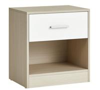 Table de Nuit, avec Tiroir, Poignée, Compartiment Ouvert, Table d'Appoint, pour Chambre, Salon, Blanc/Noir/Beige/Naturel et Blanc Classique À propos de cet article[Apparence moderne] Avec son design m