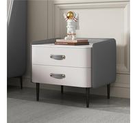 Table de nuit compacte avec 2 tiroirs - Table de chevet moderne pour petits espaces Solution de rangement élégante idéale pour la maison, le bureau et l'université