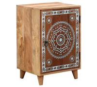 Table De Nuit Décorative Marrakesch, En Noyer Des Indes, 38cm Oriental Fait Main