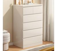 Table de nuit en bois avec tiroir - Commode de chambre à coucher, table de rangement pour salon, décoration murale blanche, design moderne, 61 x 40,6 x 109,2 cm - 1 pièce