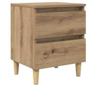 Table de nuit en bois d'ingénierie - vidaXL - Chêne artisanal - 40x35x50 cm - Tiroir intégré - Style industriel