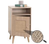 Table De Nuit Hwc-M39, Table De Chevet Table Basse, Compartiments De Rangement, Kubu Rotin Bois Mélaminé, Aspect Chêne 71x40x41cm Multicolore