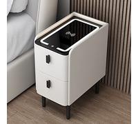 Table de nuit intelligente avec tiroir de rangement, table de chevet compacte, table de chevet LED avec tiroir, table de nuit moderne pour chambre à coucher, 25 cm, option de couleur A1