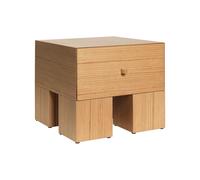 Table de Chevet Ferm Living Kuben 1x1 en Chêne Naturel