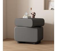 Table de Nuit Moderne avec 2 Tiroirs,Table De Chevet,Table De Nuit avec Rangement,Bout de Canapé,Table de Nuit Moderne,pour Chambre, Salon, Bureau(Dark Gray,L45cm/17.7in)