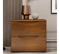 Table de nuit moderne bois avec poignée cachée,Meuble de Rangement avec 2 Tiroirs,table de chevet moderne bois stable et porteur Convient pour le salon, la chambre, le couloir, etc. ( Color : Walnut ,