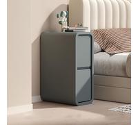 Table de nuit moderne minimaliste en bois massif avec tiroirs de rangement, table de chevet étroite pour chambre à coucher, commode en bois, mini armoire de rangement compacte pour chambre à coucher