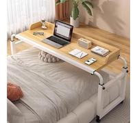 Table de nuit réglable avec roulettes, table de nuit mobile pour ordinateur portable King Queen, bureau King Queen, bureau debout, pour manger au lit, travailler, lire, manger dans la chambre à couche